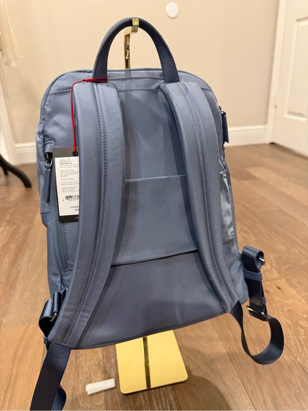 Tumi Light Blue Backpack with Front Pockets Fits 13” Laptop Muti Compartments - Picture 5 of 15